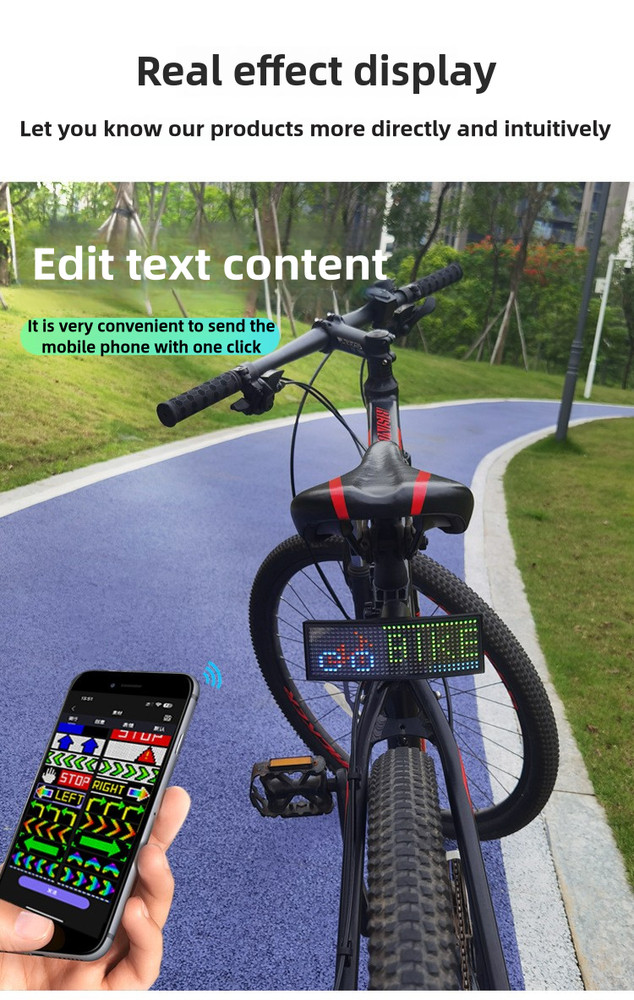 Bicycle Taillight,LED Taillight,App content edit,Bluetooth control