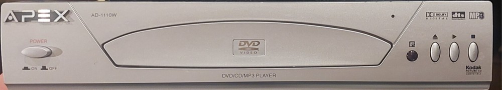 Apex AD-1110W DVD Player, No Remote