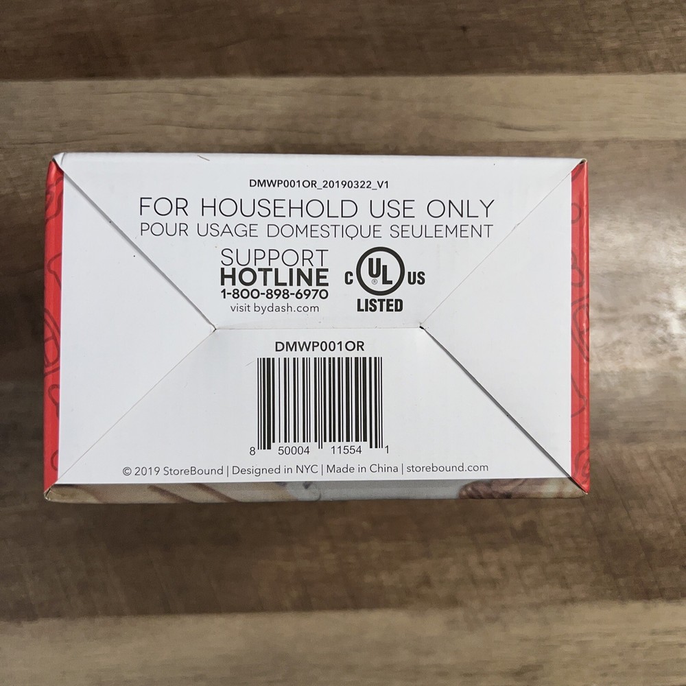 Dash Pumpkin Mini Waffle Maker NEW IN BOX