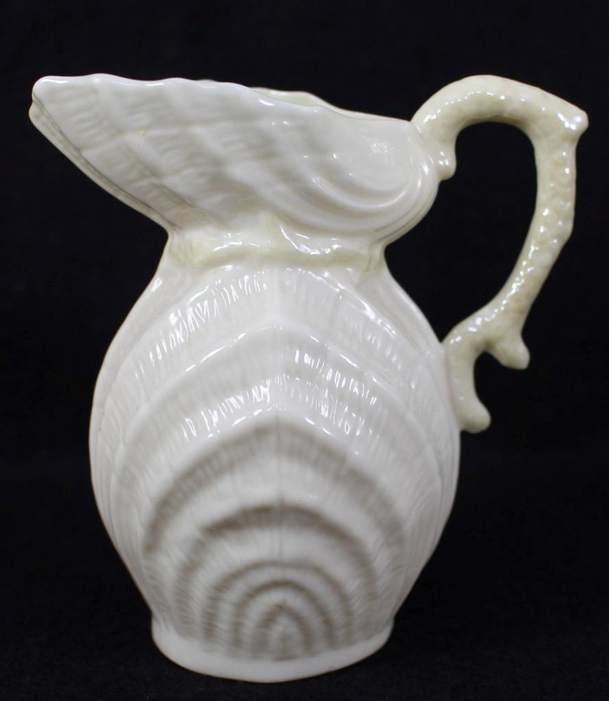Belleek DOUBLE SHELL Creamer (Round Base) GREAT CONDITION