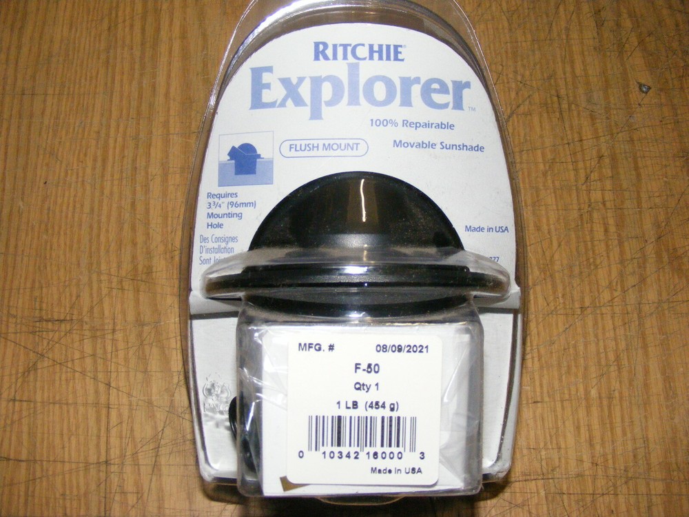 Ritchie Explorer Compass F-50 Flush Mount Traditional Black light 3.75" Hole