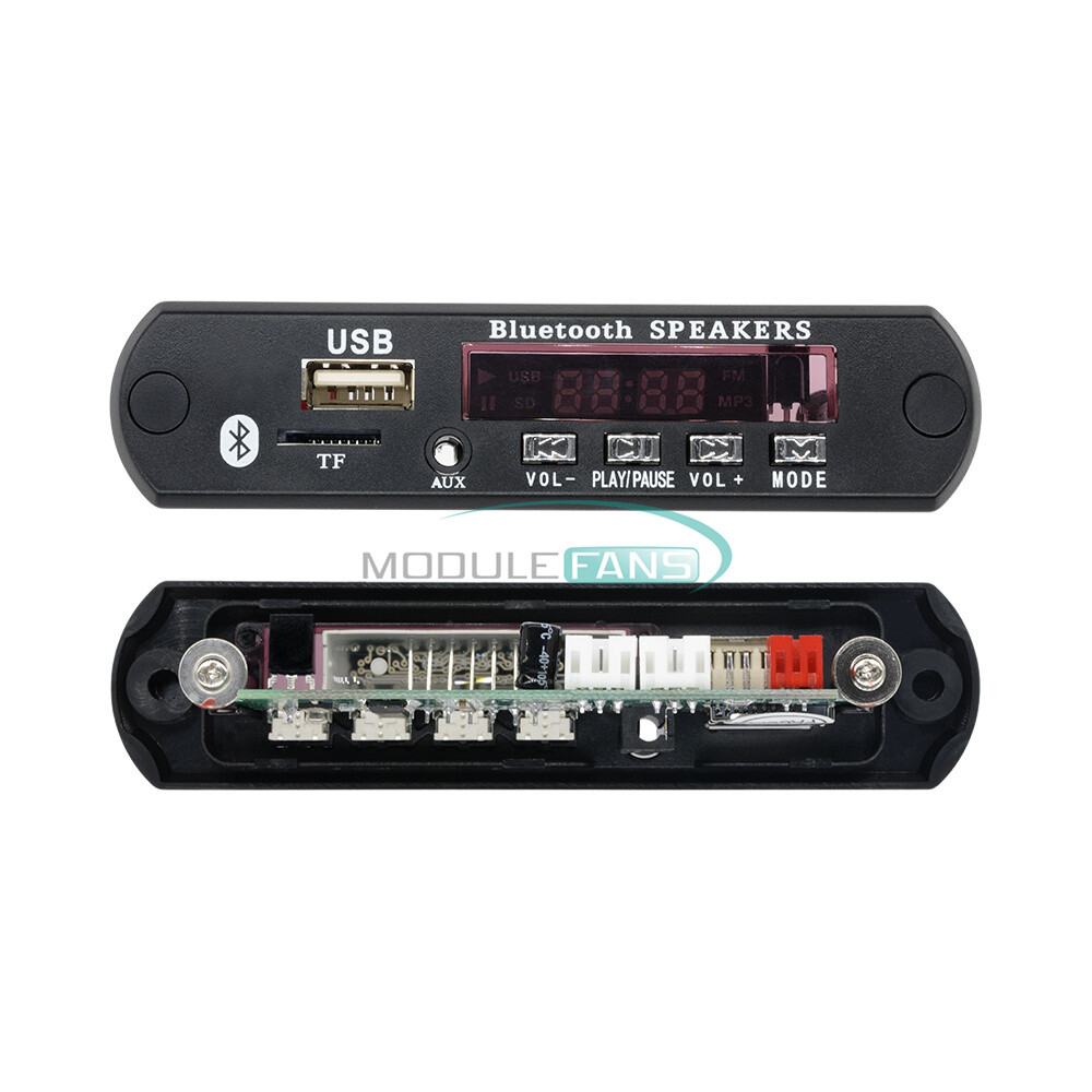 Car Bluetooth MP3 WMA Decoder Board With Remote Control AUX TF USB FM Radio
