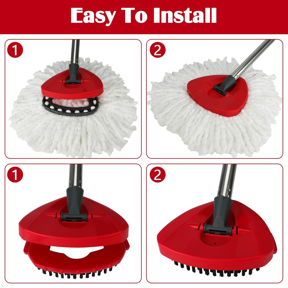 Spin Mop Set for O-Ceda EasyWring 1-Tank System, 16 Microfiber Spin Mops Refi...