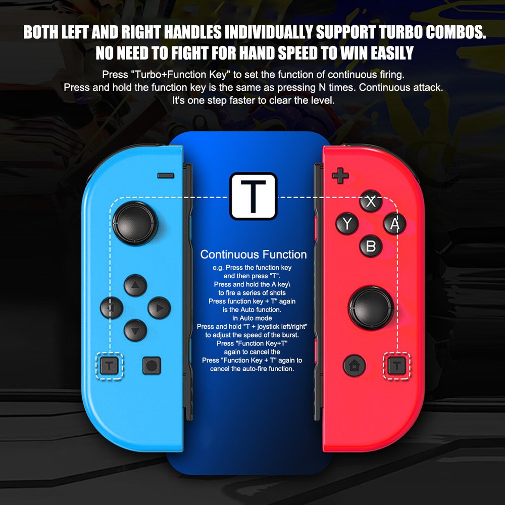 Pair For Nintendo Switch Joy-con-Controller Left w/ Right Wireless Gamepad Gift