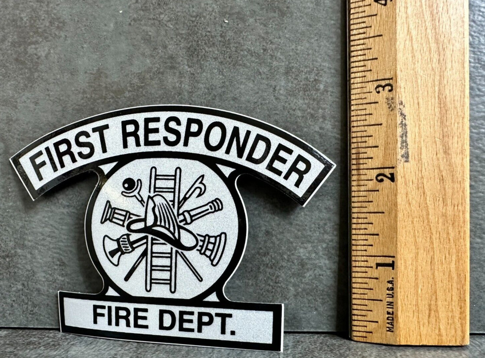 Fire Helmet Front Decal - First Responder Fire Dept., new