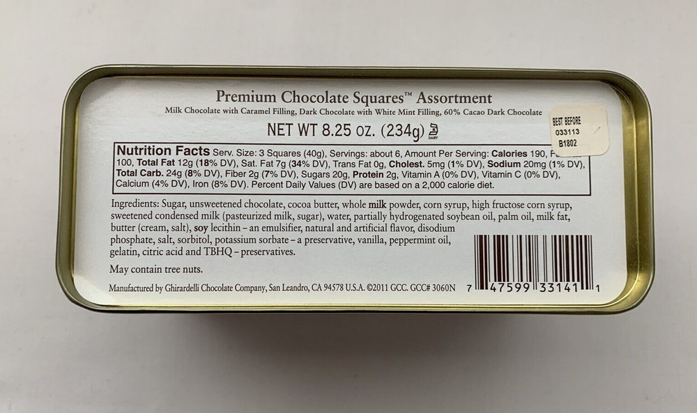 Ghirardelli Chocolate Tin San Francisco Cable Car Trolley (empty)
