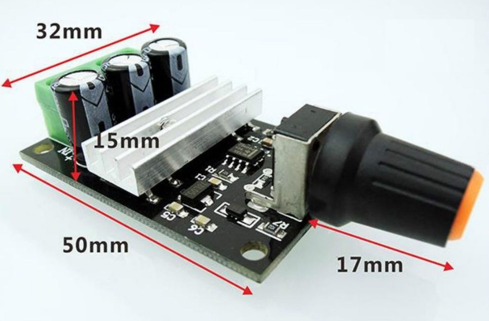 6V 12V 24V 28V 3A Mini PWM DC Motor Speed Controller Module Switch Control