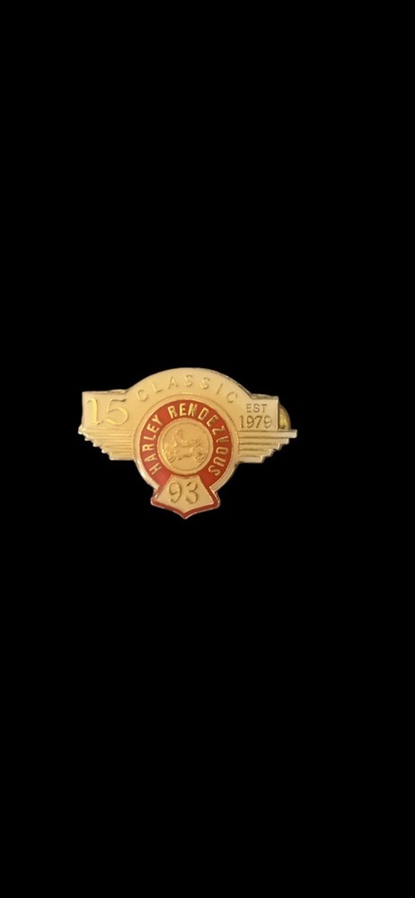 Harley Davidson Rendezvous Classic 1993 Biker Event Collectable Pin