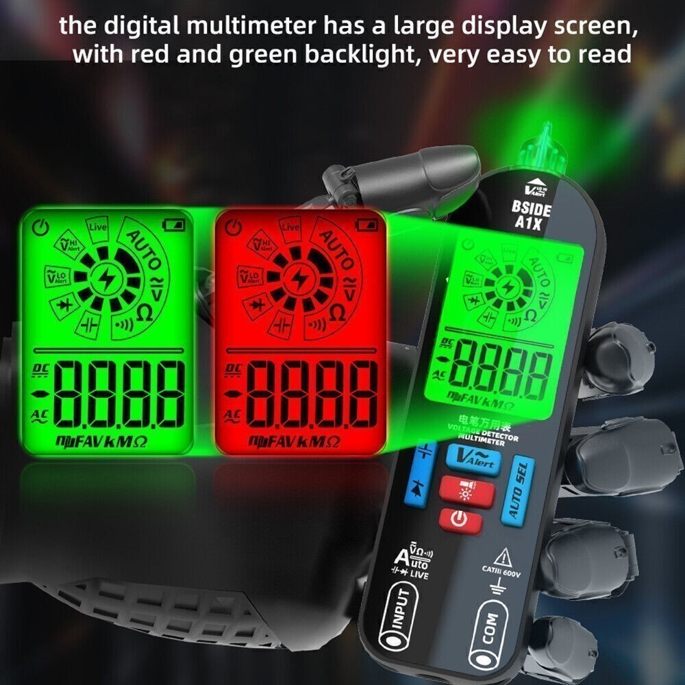 LCD Digital Multimeter Smart Fully Automatic Ranging Rechargeable DC/AC Voltage