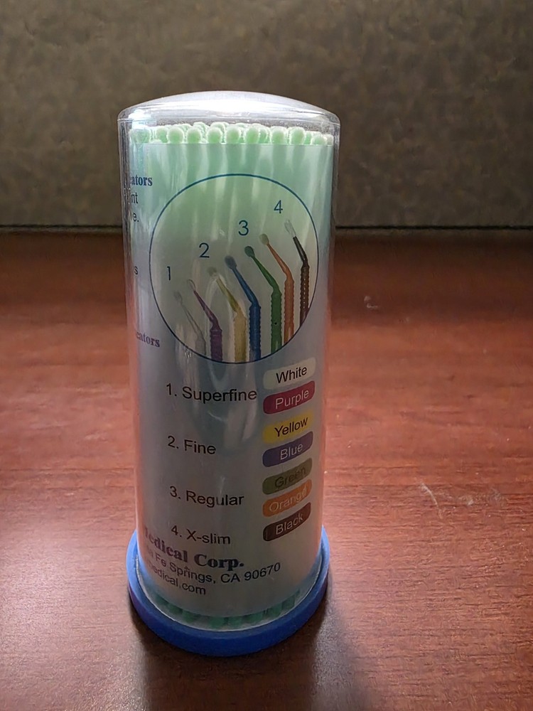 100 pcs micro applicator micro brush Regular Green