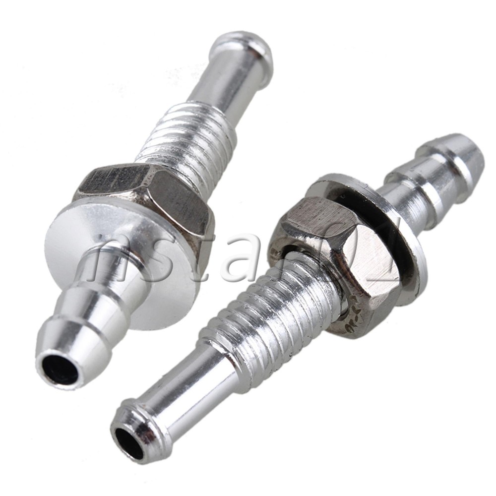 M6 Thread RC Model Boat Water Outlets Set of 2 Silver