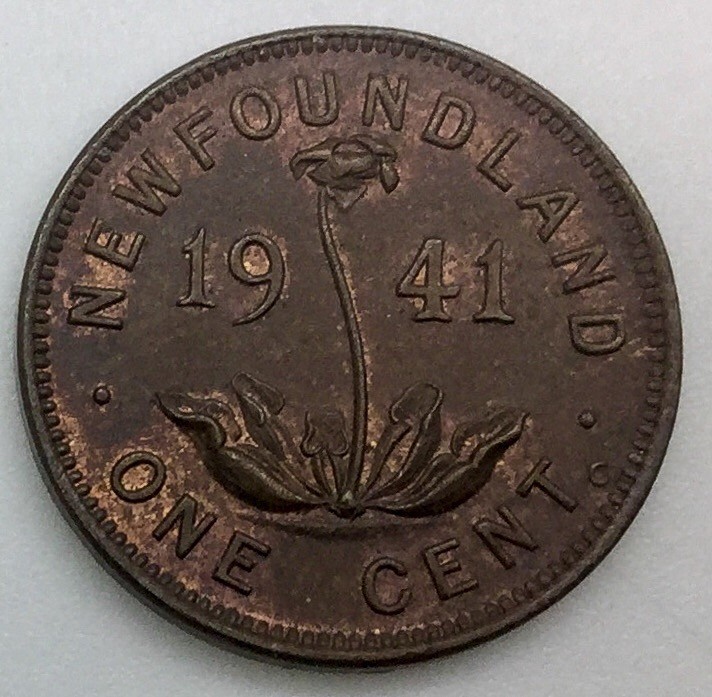 Newfoundland  1941 C One Cent  Lustrous Sharp Grade Example