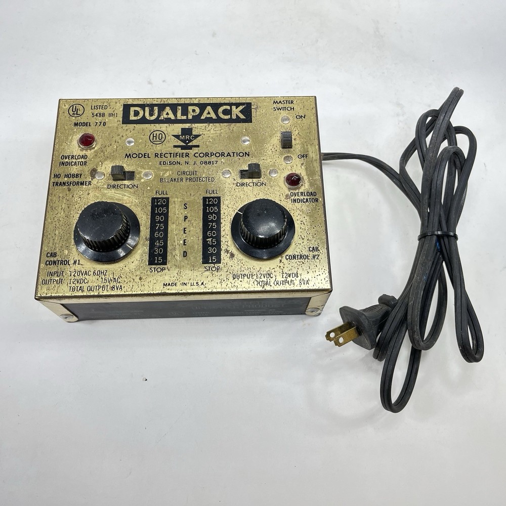 MRC HO Dual Pack Model 770 Tested Works DC Transformer