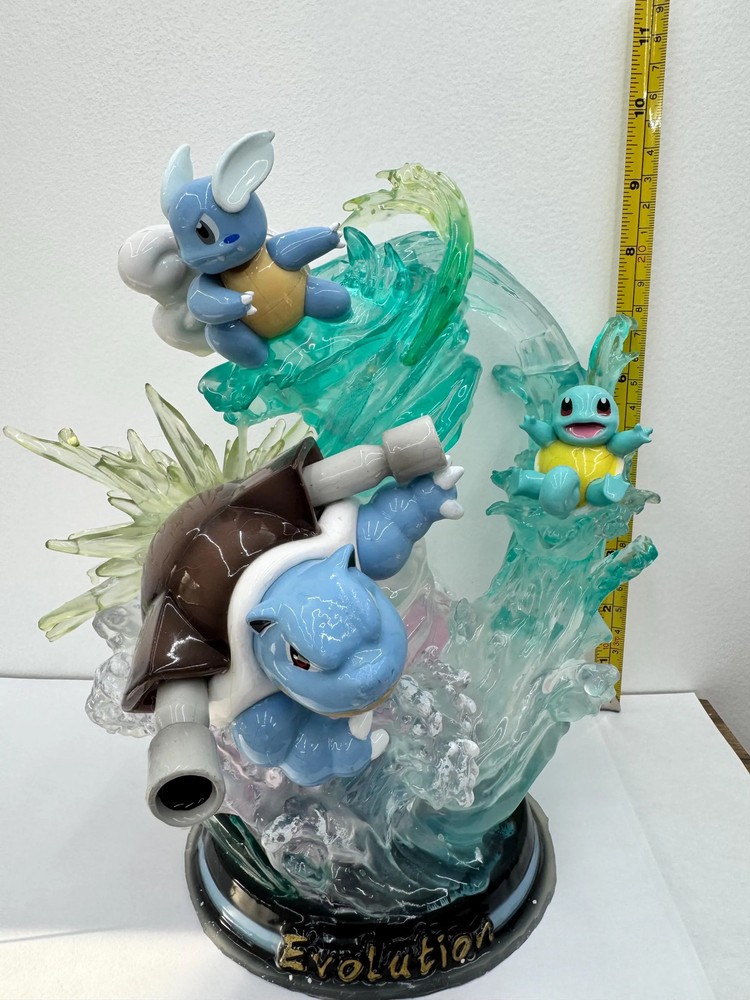 Squirtle, Wartortle, & Blastoise Evolution Diorama