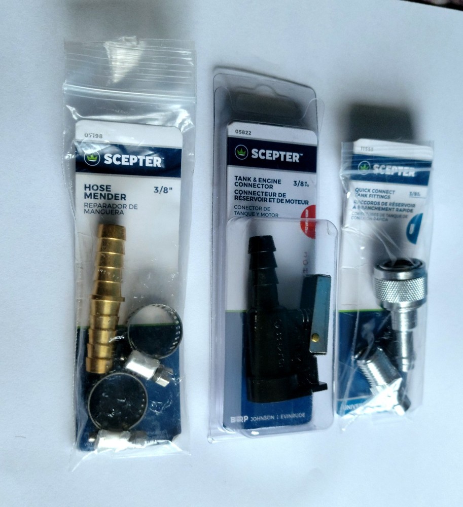 3 Scepter Hose Mender Clamps, 3/8"/SCEPTER 3/8" Quick Connect Tank.../Engine