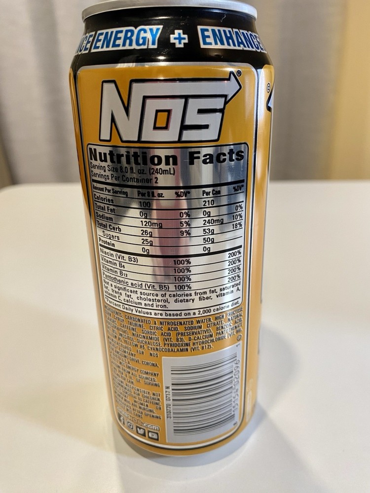 RARE! NOS Energy Drink Nitro Mango Unopened 16FL oz