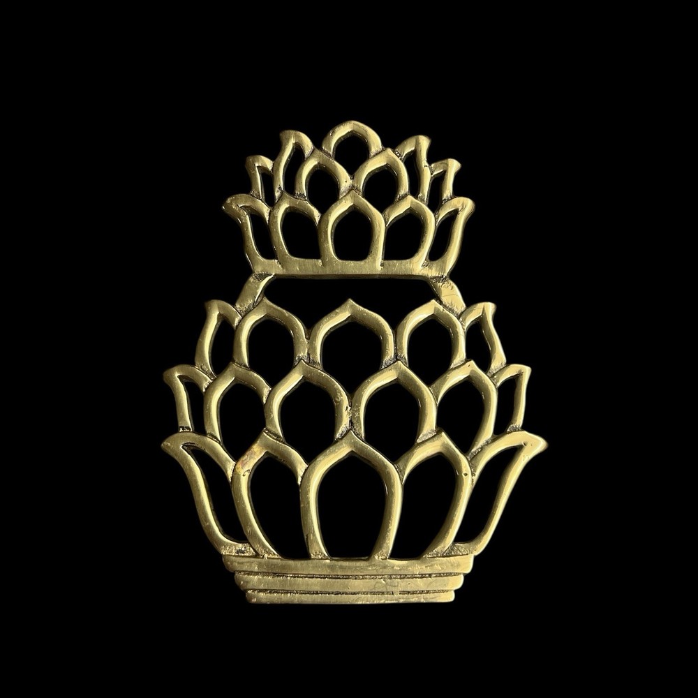 Pineapple Brass Trivet Chic Decor Hampton Brass Collection Boho