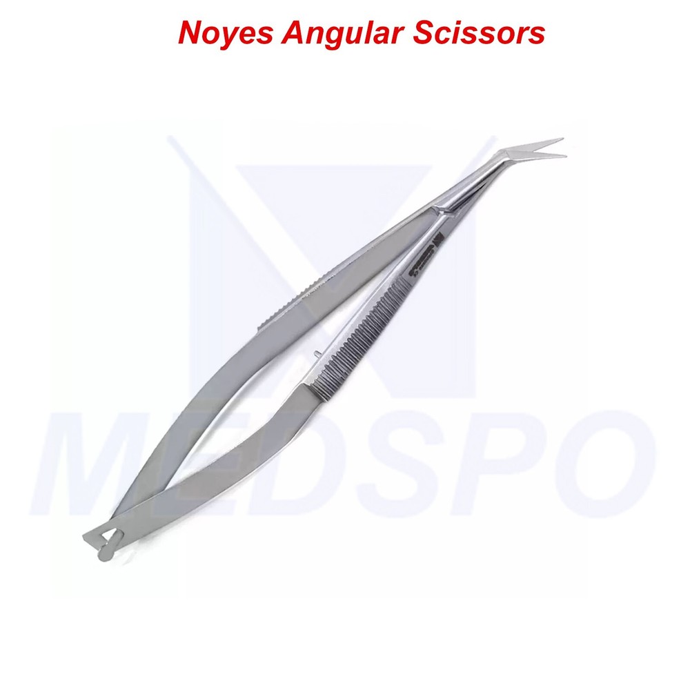 Ophthalmic Micro Noyes Angular Spring Action Scissors Surgical Operating Shears