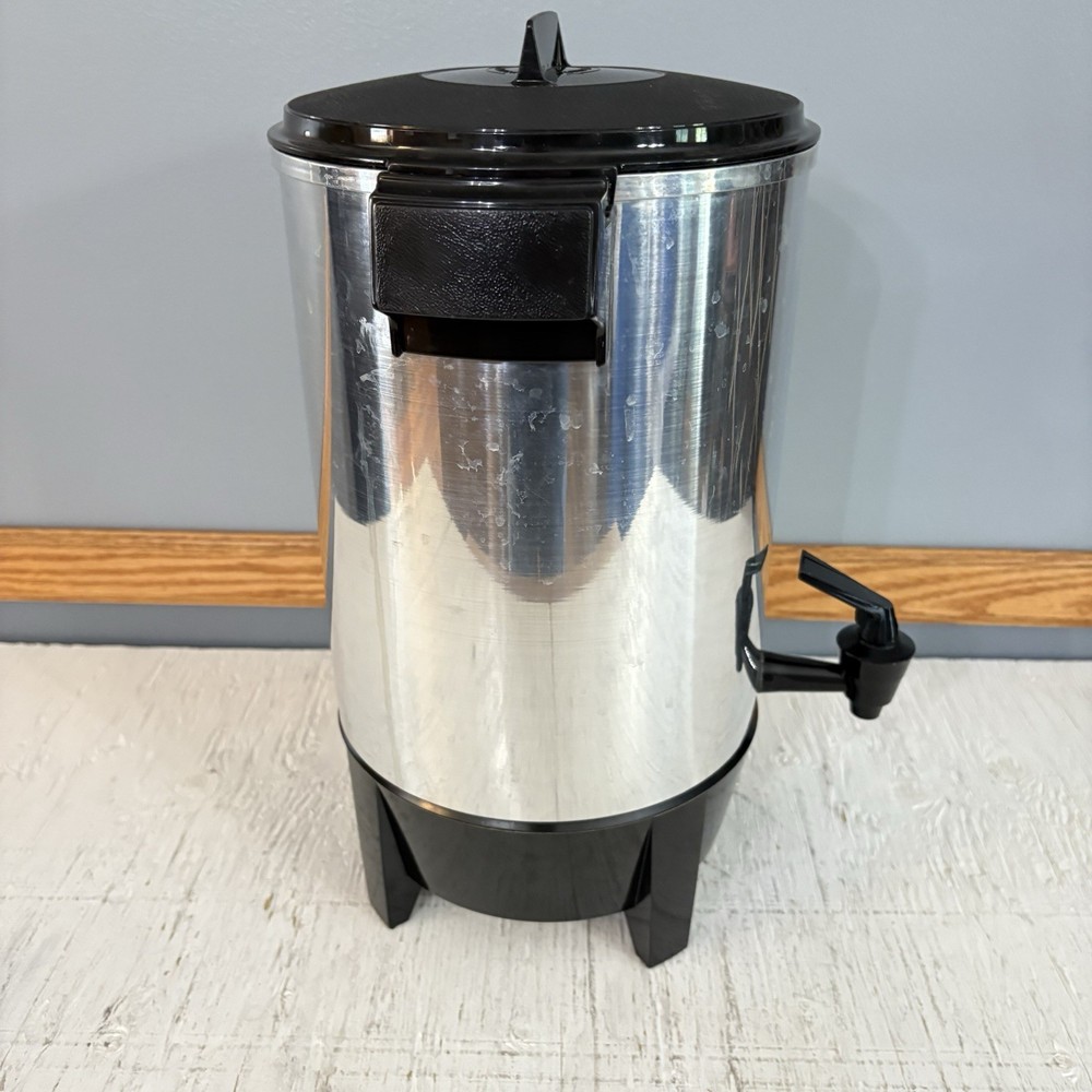 West Bend Party Perk 12-30 Cup Automatic Aluminum Coffee Maker Complete