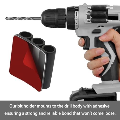 3Pcs Drill Bit Holder Tool, Locking Tool Clip Holder with High Strength