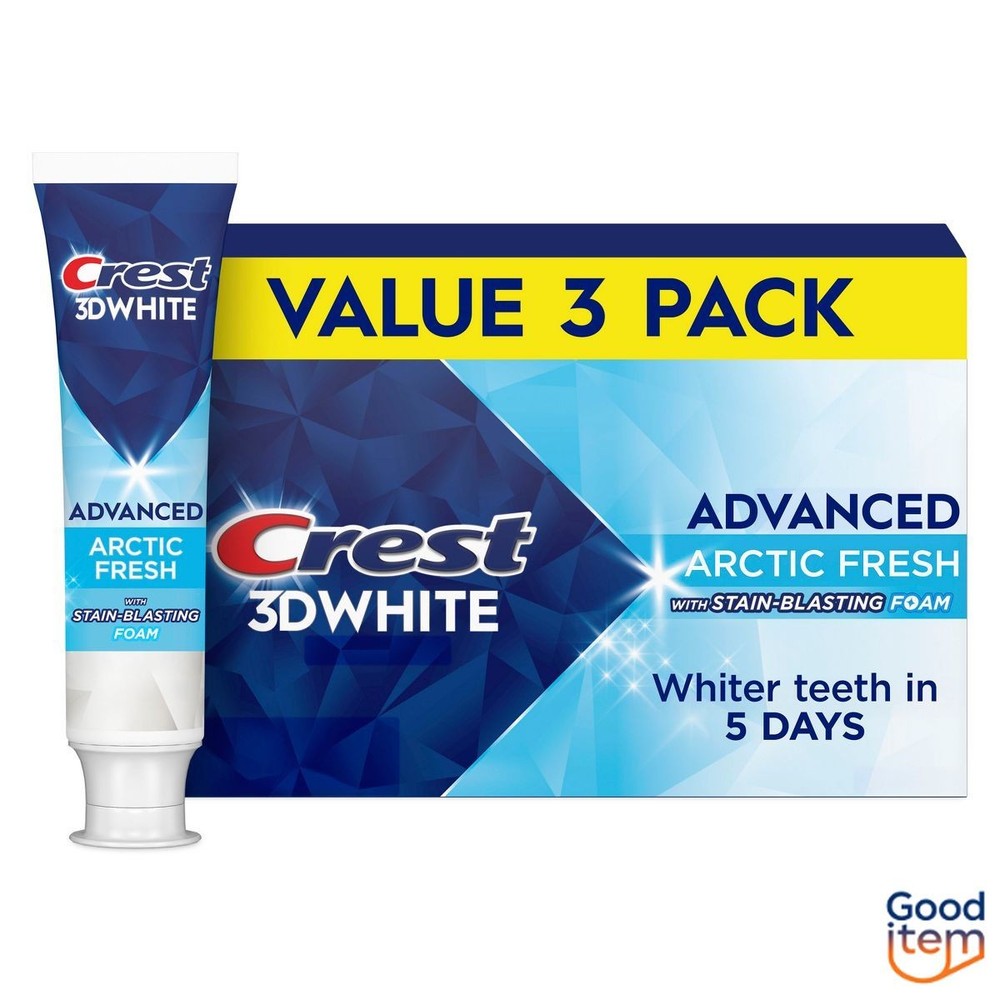 Crest 3D White Advanced Teeth Whitening Toothpaste - Arctic Fresh - 3.3oz