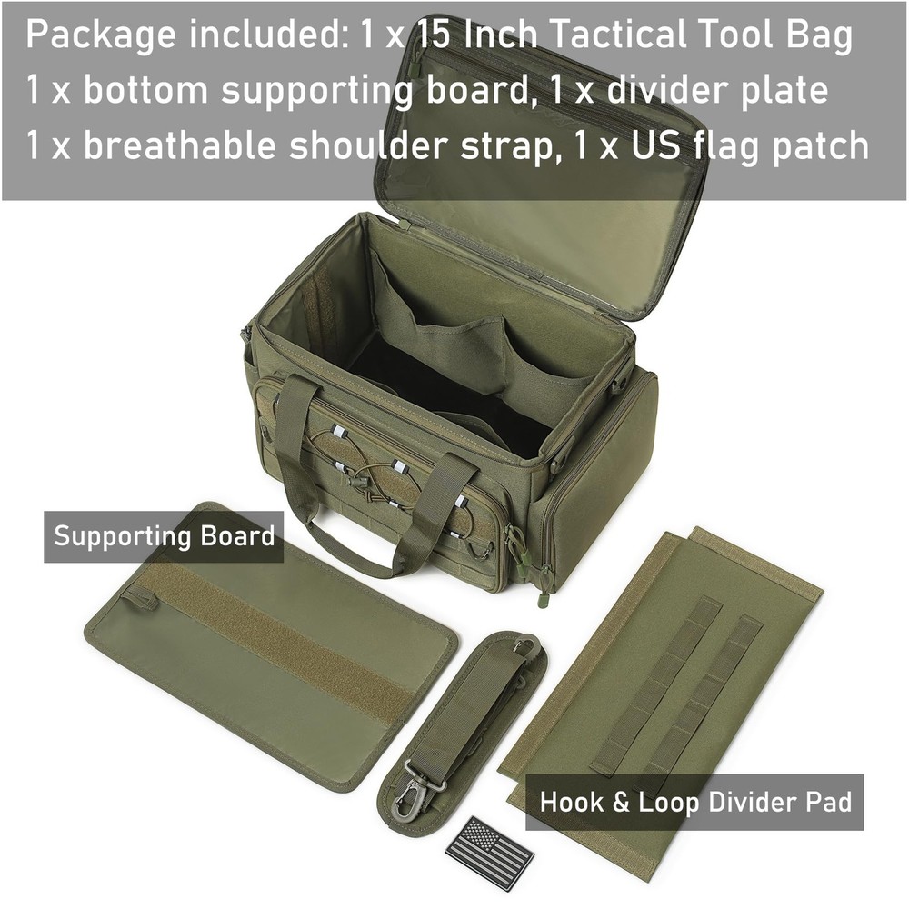 15-Inch Tool Bag Multi-purpose Tool Organizer Bag For Men with Shoulder Strap...