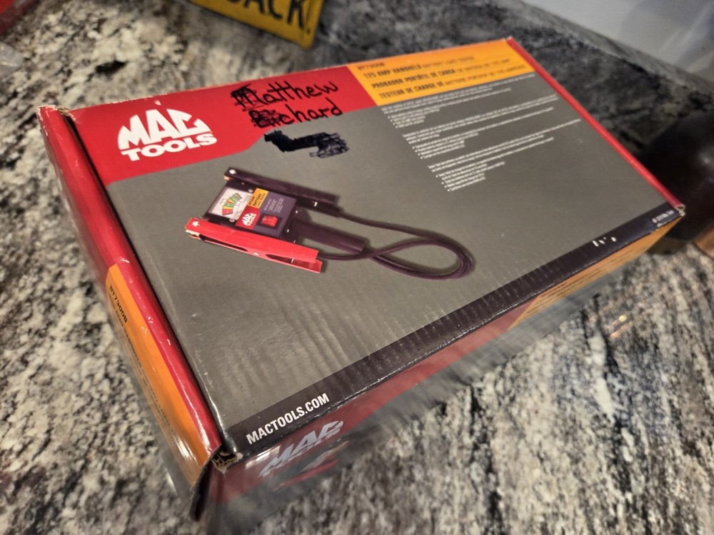 Mac Tools 125-Amp Heavy-Duty Battery Load Tester In Box