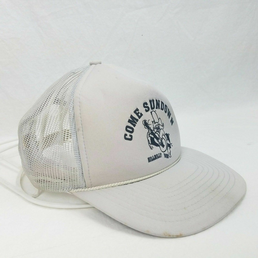 Vintage Come Sundown Hillbilly Bob Trucker Hat Mesh Cap One Size
