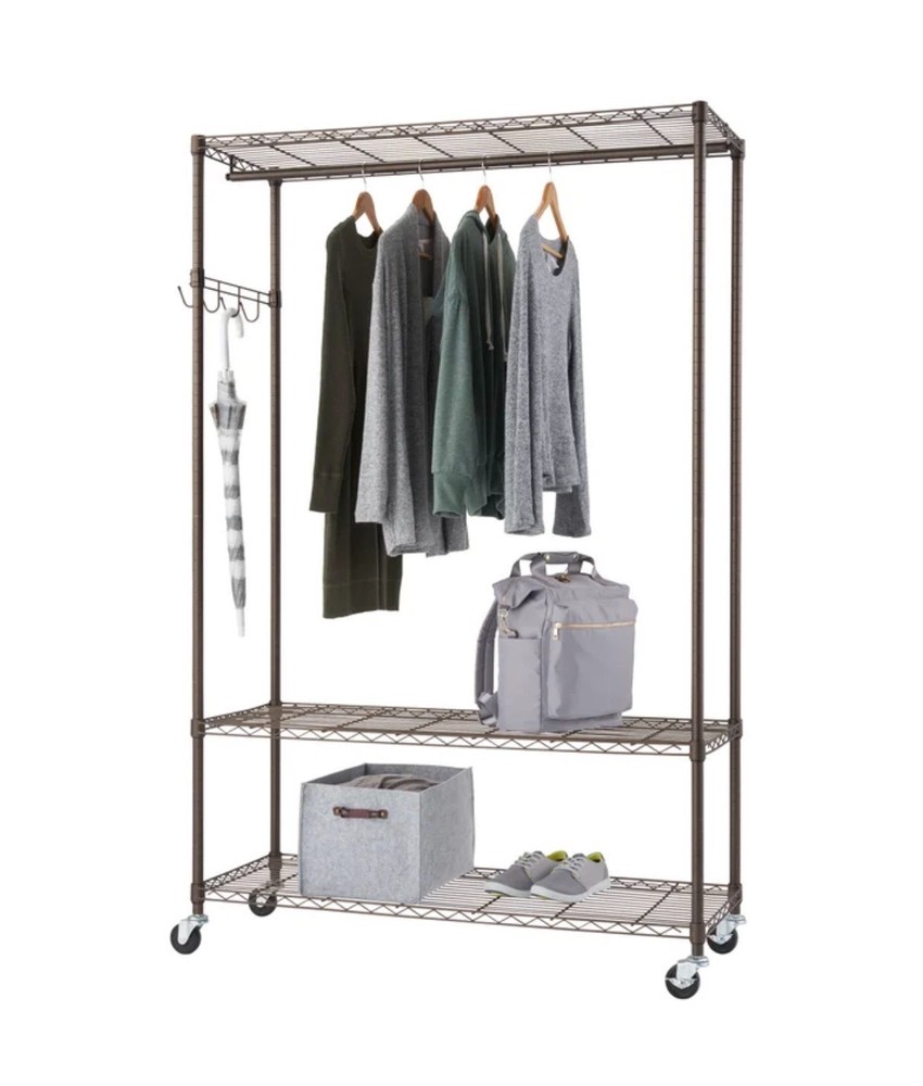 TRINITY Bronze Rolling Garment Rack *FREE SHIPPING*