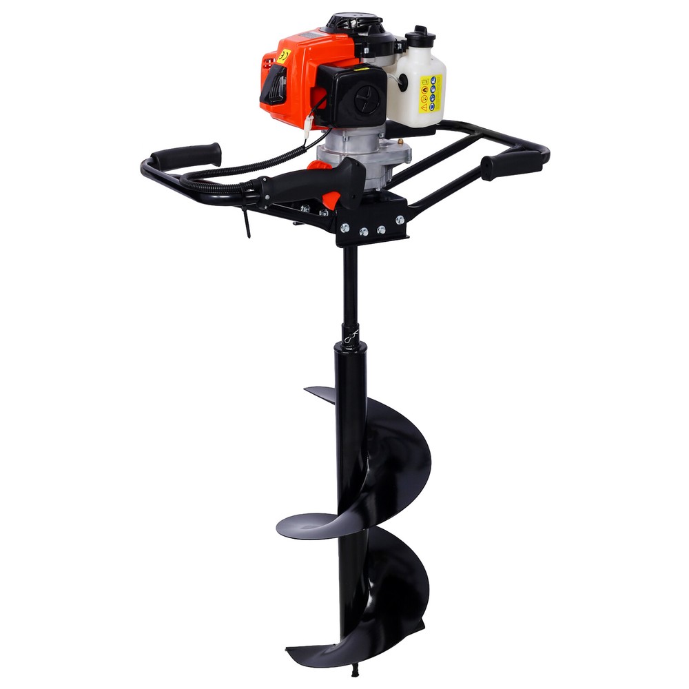 2.7HP Post Hole Digger 63cc Two Person Handle Gas-Powered 2-Stroke Digging Drill