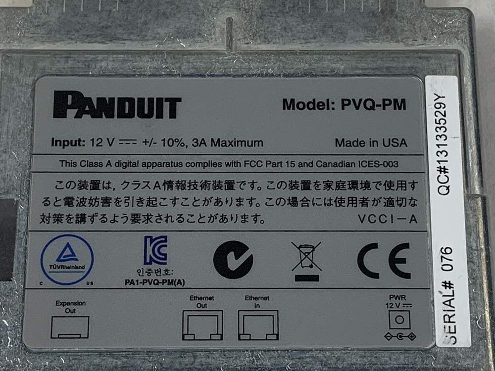 Panduit PVQ-PM PanView IQ Panel Manager Expansion Module