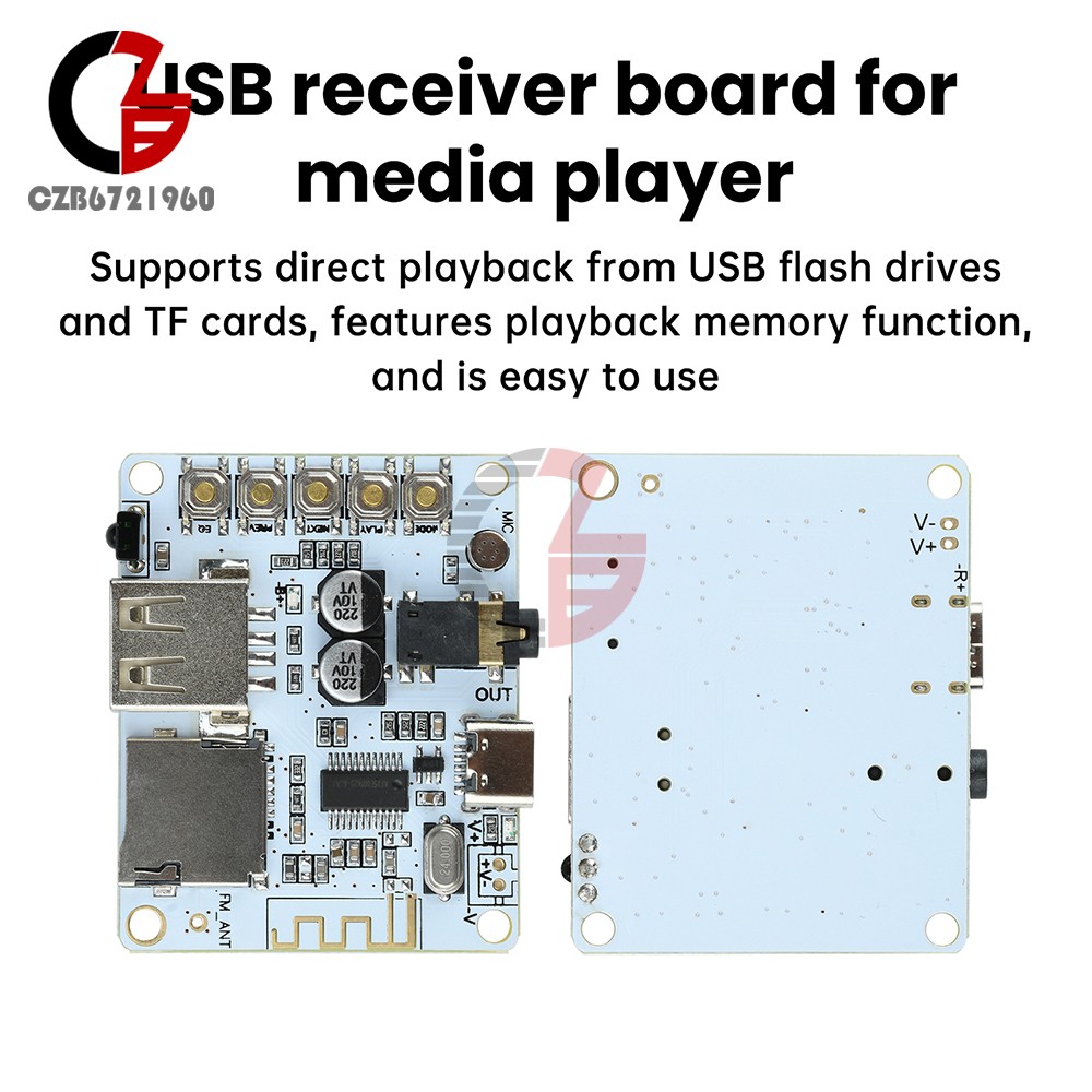 Audio Receiver Board Module Player Bluetooth 5.4 Lossless Decoder Module Type-C