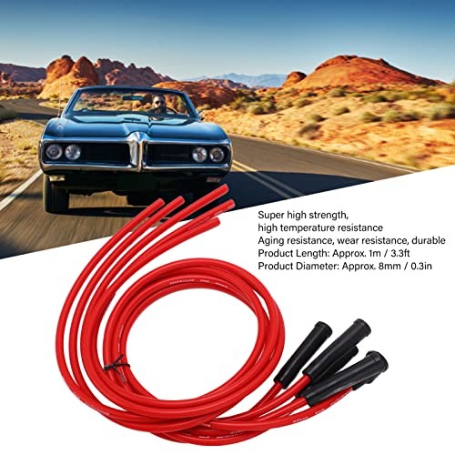 Plug Ignition Wire Set, Plug Ignition Wire Set Red High Performance Silicone
