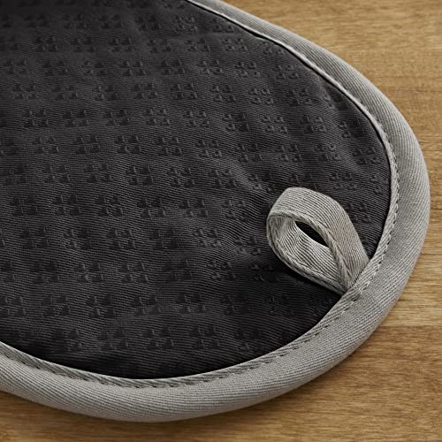 Asteroid Pot Holder 2-Pack Set 6.5"x10" Black