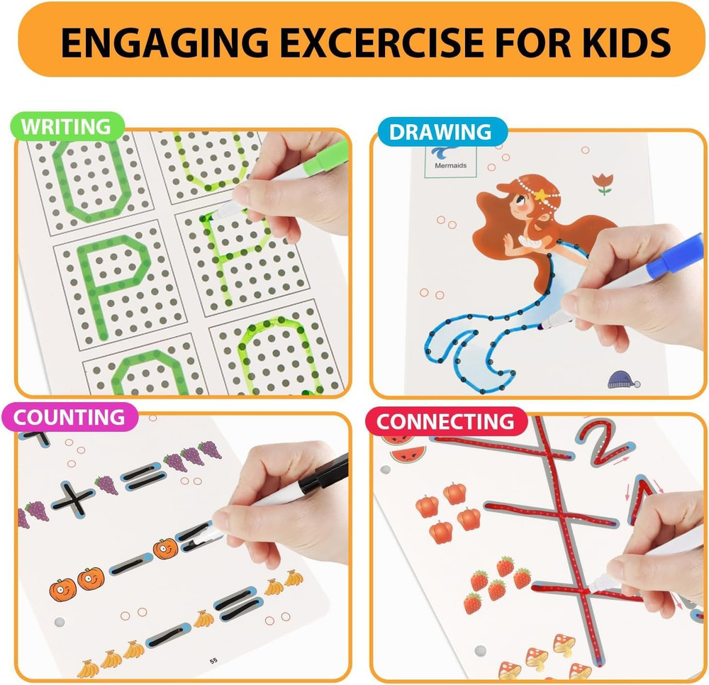 Scribble Smart Reusable Workbook, Fast-Track Young Minds, Little Curious Mind...