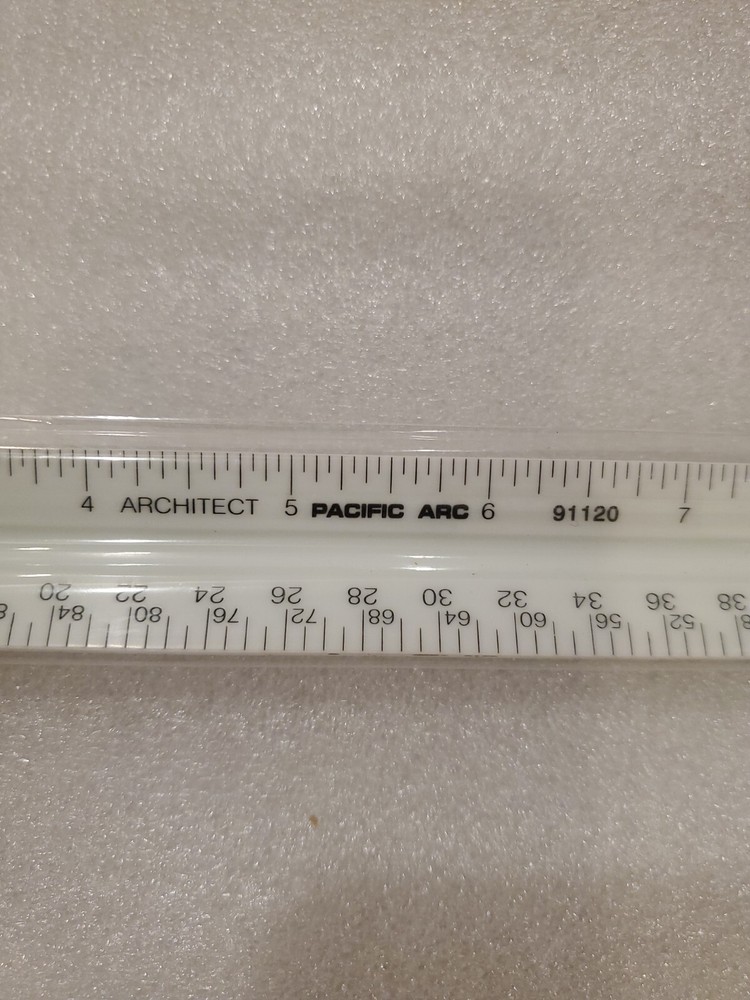 Pacific Arc 91120.12" ARCHITECT Triangular Scale.Open divided: 3/32, 3/16, 1/8,