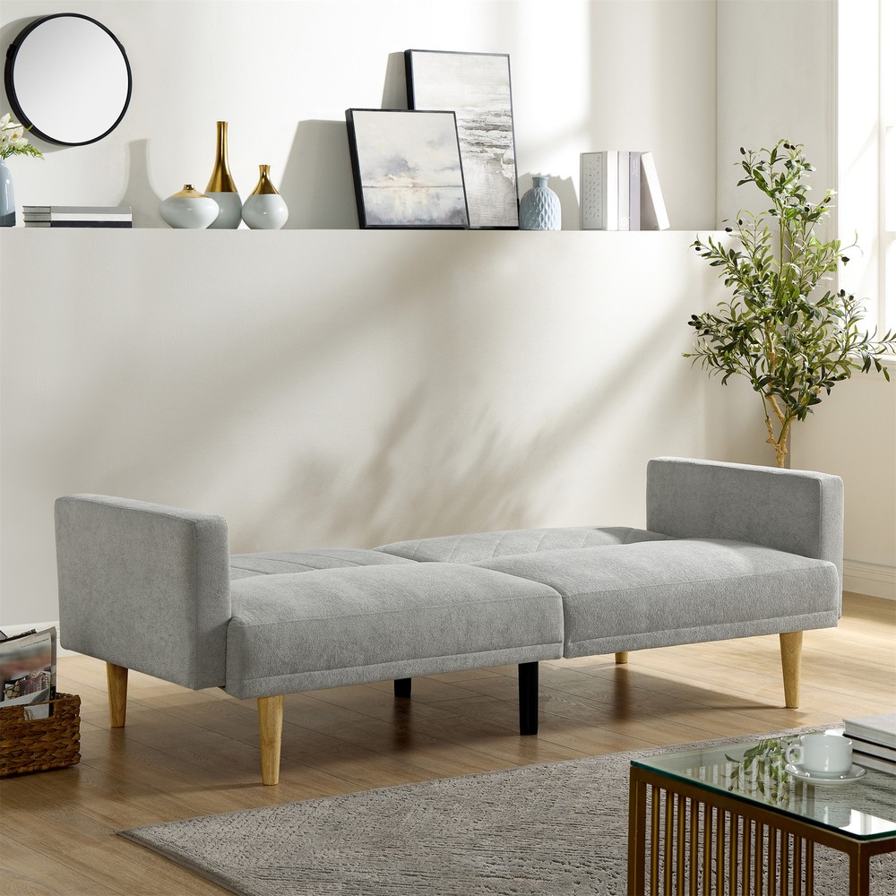 Multi-Functional Futon Sofa Single Bed Sleeper Convertible Couch Foldable Modern