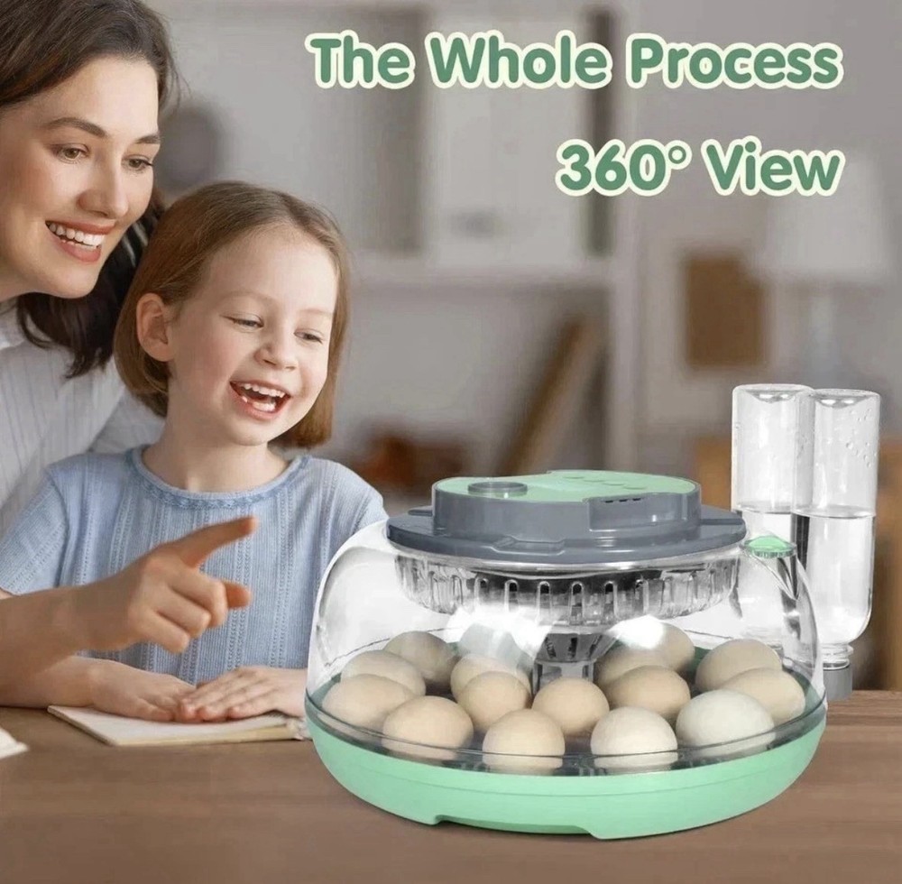 Egg Hatching Digital Automatic Turning 18 Egg Incubator With Egg Candling Light
