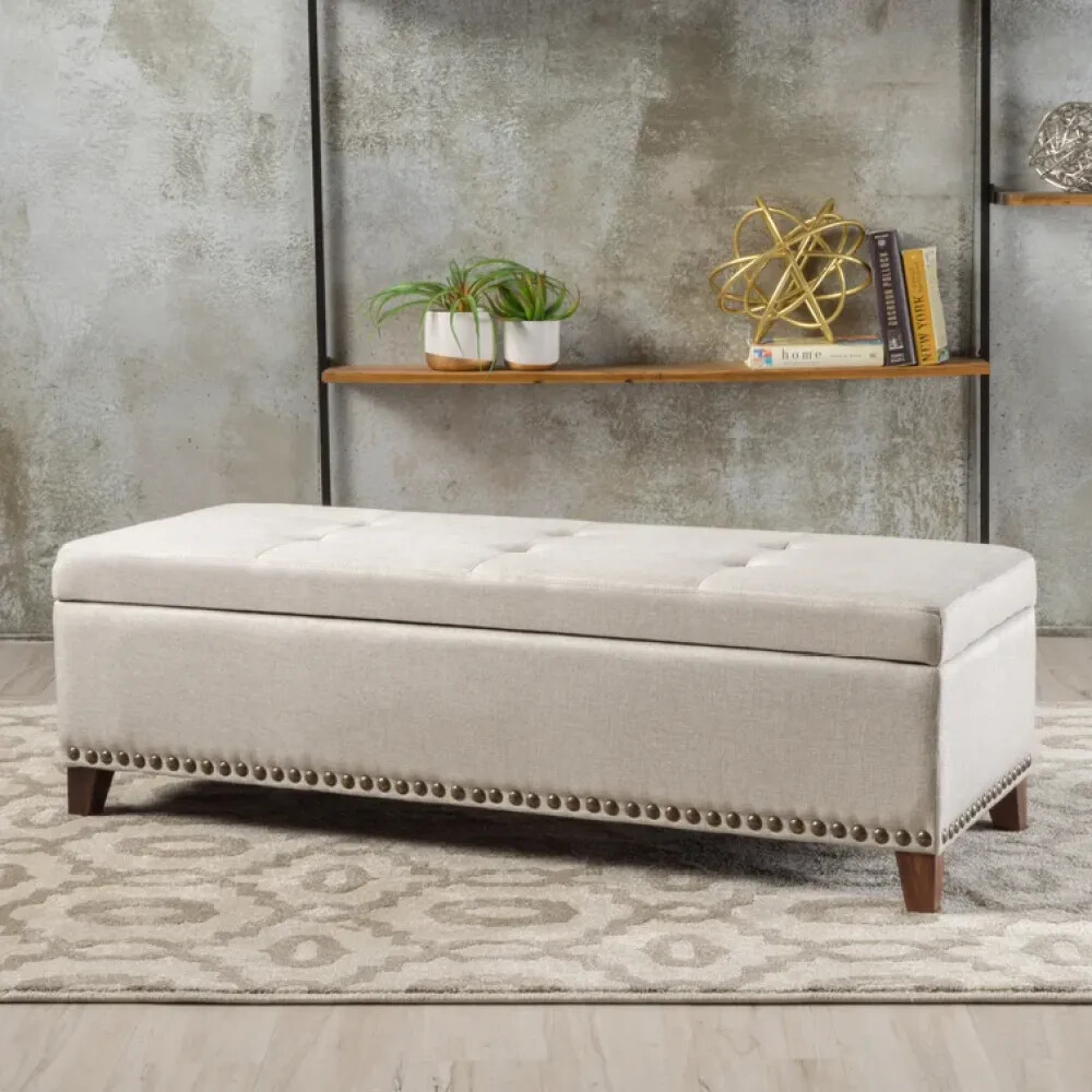 Versatile Baltimore Ottoman with Hidden Storage for Home Essentials