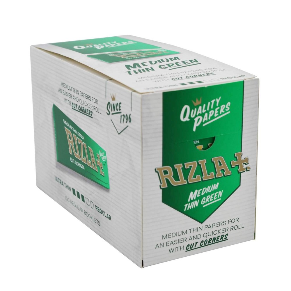 Green Cigarette Rolling Papers 100 Booklets