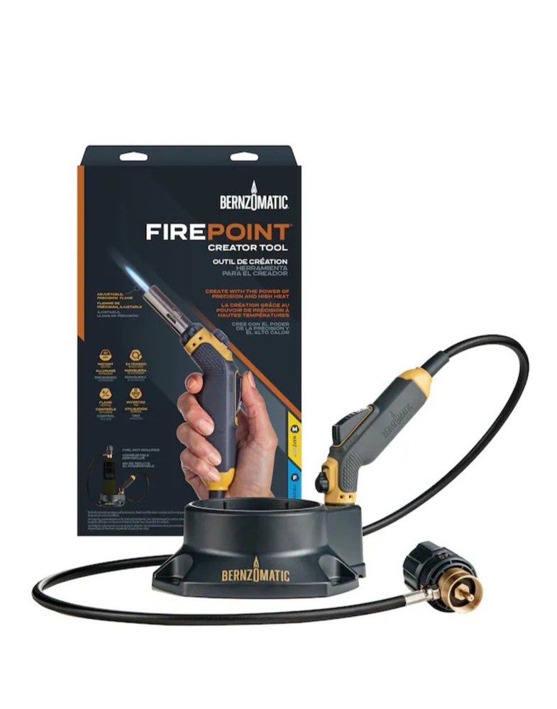 BERNZOMATIC BZ8360T FIREPOINT CREATOR TOOL, ADJUSTABLE HANDLE TORCH & HOSE/STAND