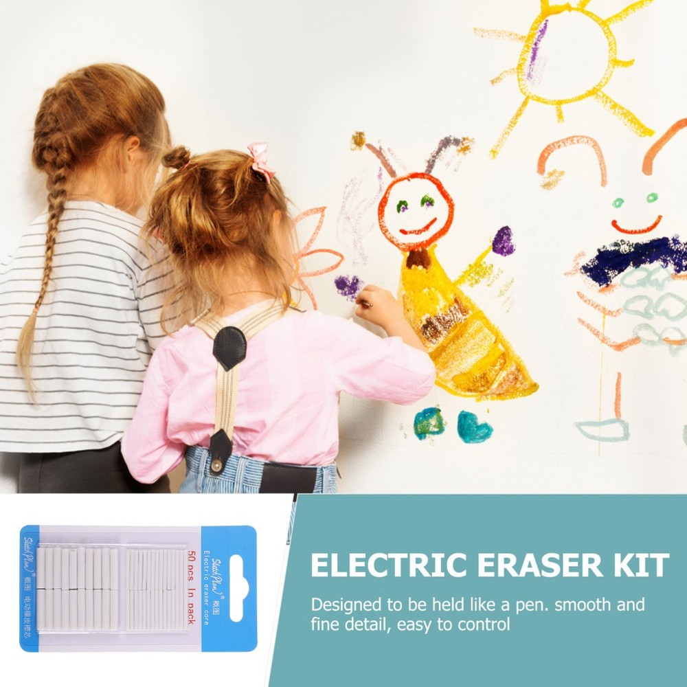100 Pcs Electric Eraser Refill Automatic Pencil Replacement Core
