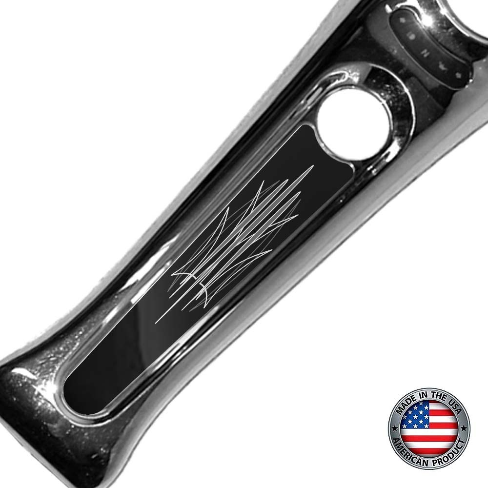 Grey White Pinstripe Console Dash Panel Insert Fits Harley 00 - 07 Softail Deuce