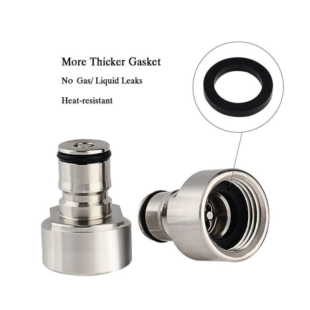 keg Coupler Ball Lock Posts Adapter Stainless Steel Fits to D Type Keg Coupler