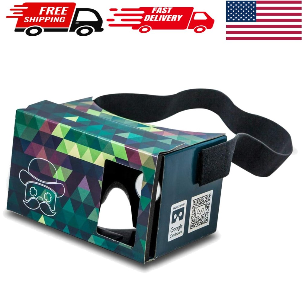 Universal Google Cardboard VR Goggles: Includes Cushion & Sweatproof Features