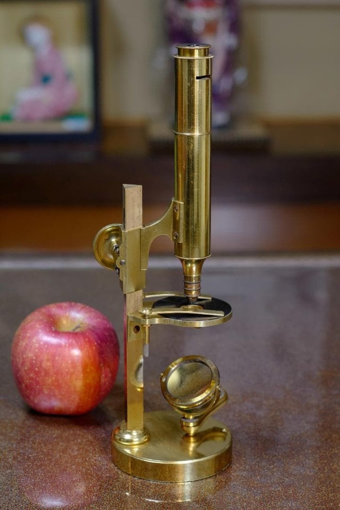 microscope antique Simon Pressl's "achromatic" microscope