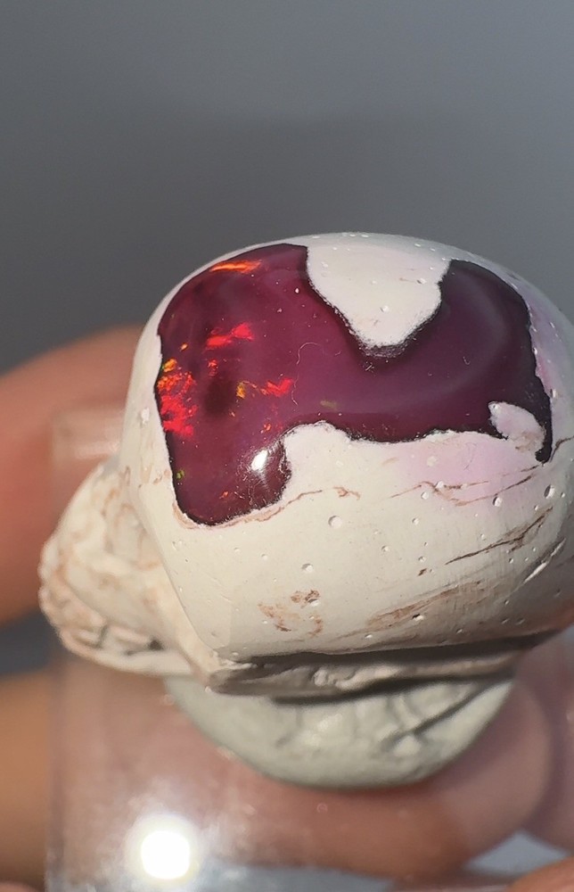 Mexican Fire Opal Carved into Hauntingly Beautiful Skull