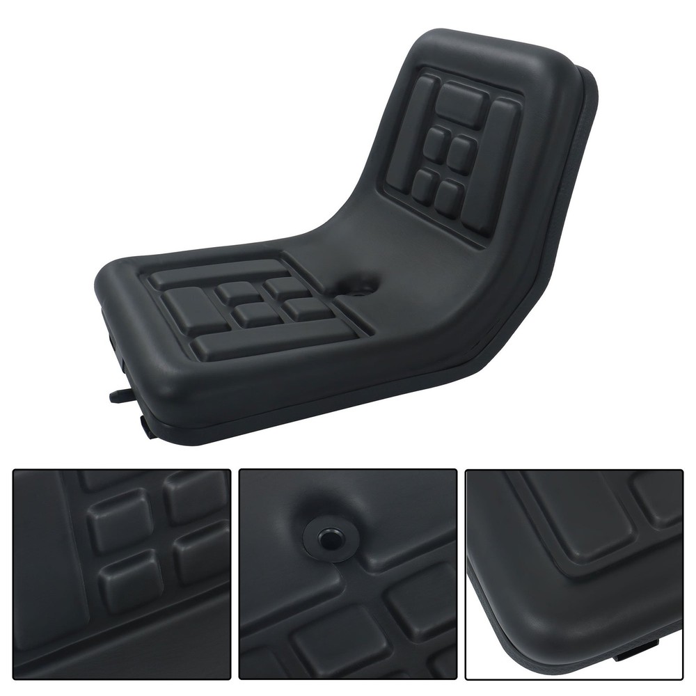 Universal Compact High Back Lawn Tractor Seat with Mounting Bolt Patterns Black