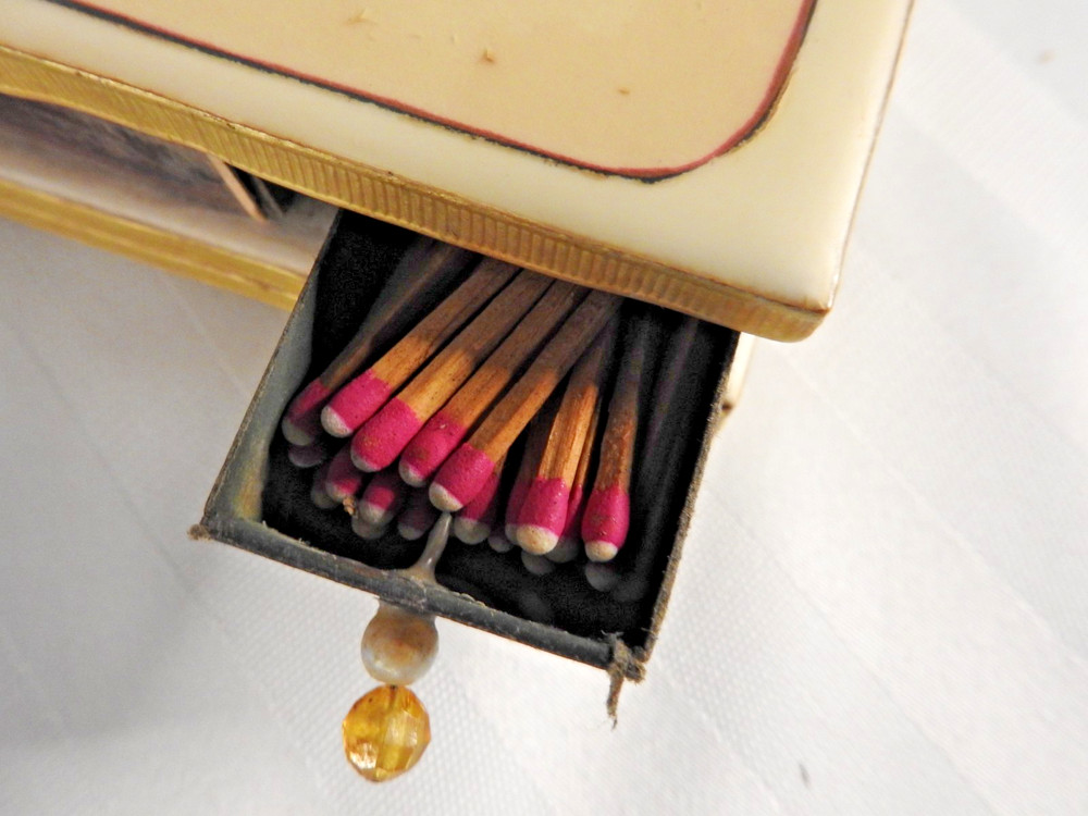 Vintage Matchbox Holder with Matches