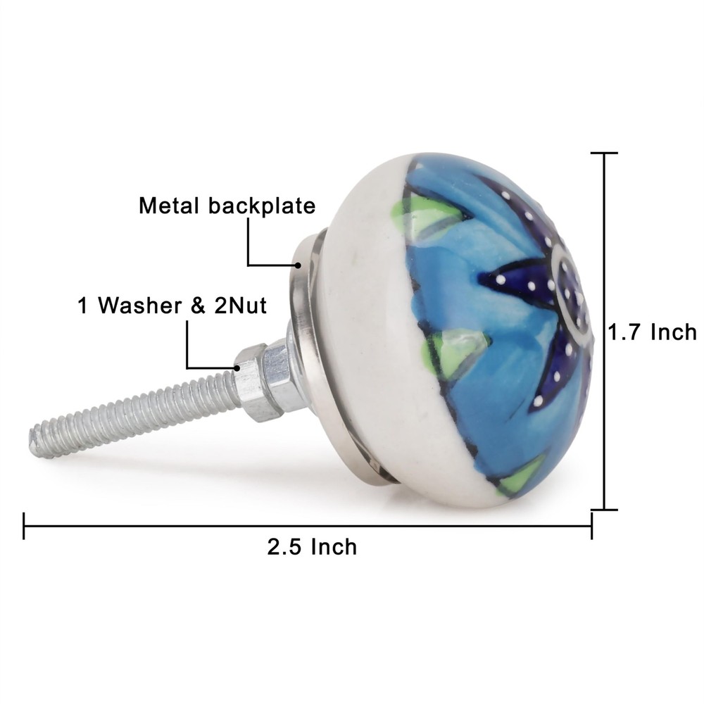 Cabinet Multicolor Assorted Ceramic Drawer Pull Handle Kitchen Cupboard Wardr...